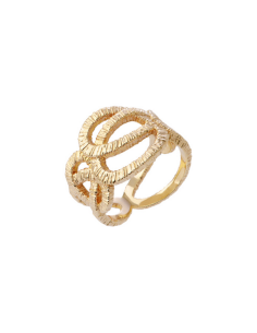 Bague Ruban De Saunier En Plaqué Or
