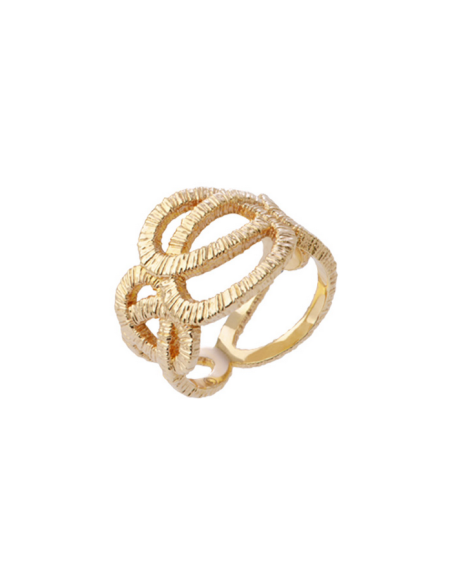 Bague Ruban De Saunier En Plaqué Or