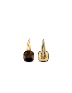 Boucles d'Oreilles Argent et Pierres Brunes Ti Sento 2