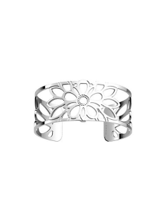 Bracelet Manchette Les Georgettes Moyen Modèle 25mm Dahlia Finition Argentée