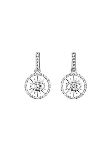 Boucles d'oreilles Les Georgettes Précieuses Oeil Finition Argentée 70442541608
