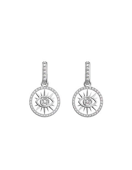 Boucles d'oreilles Les Georgettes Précieuses Oeil Finition Argentée 70442541608