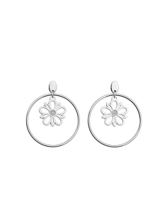 Boucles d'Oreilles Les Georgettes 16/32MM Dahlia Finition Argentée 70442871600