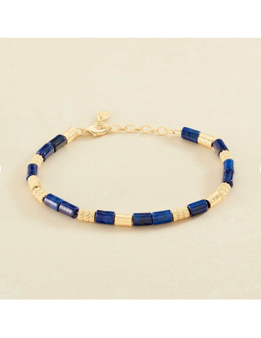 Bracelet Souple Petra De AGATHA En Perles Naturelles Lapis Lazuli 02480306-226