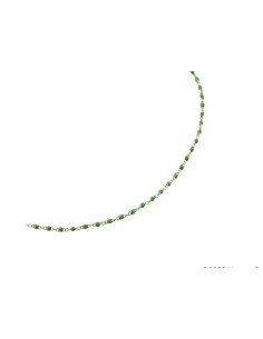 Collier Ras Du Cou Smarty De AGATHA En Perle D'émail Verte