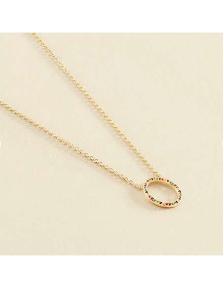 Collier Ras Du Cou Rainbow De AGATHA En Argent Doré