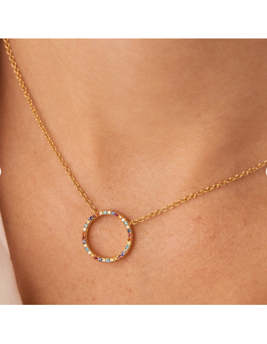 Collier Ras Du Cou Rainbow De AGATHA En Argent Doré
