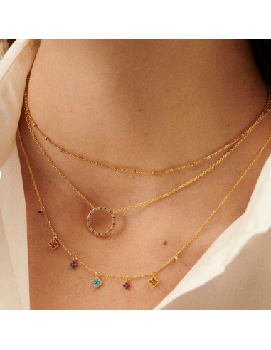 Collier Ras Du Cou Rainbow De AGATHA En Argent Doré
