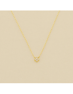 Collier Ras Du Cou Beloved De AGATHA En Argent Doré Et Oxydes De Zirconium 2