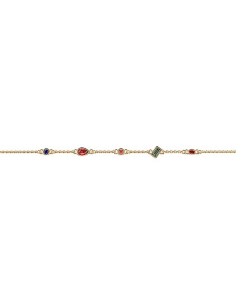 Bracelet Chaîne Les Cadettes Tutti Frutti Finition Or Et Oxydes De Zirconium 70444821910