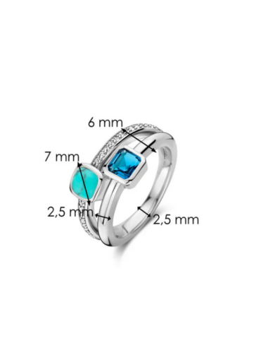 Bague Argent Ti Sento Turquoise 12326DB