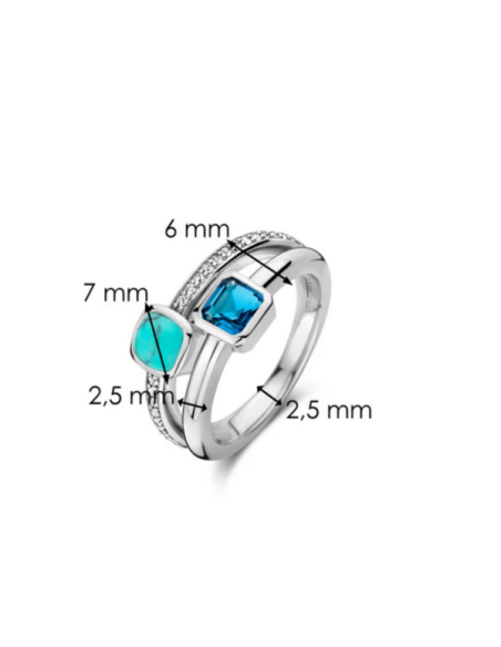 Bague Argent Ti Sento Turquoise 12326DB