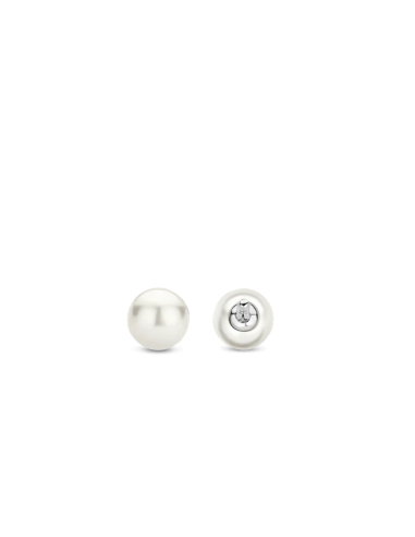 Boucles D'oreilles Argent Et Perle Ti Sento