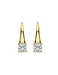 Boucles D'Oreilles Plaqué Or Et Zirconium Ti Sento 2