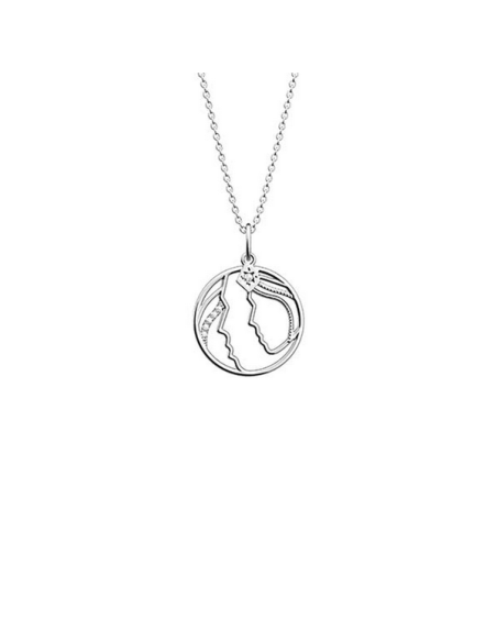 Collier Zodiaque Les Georgettes Modèle Gémeaux Finition Argenté