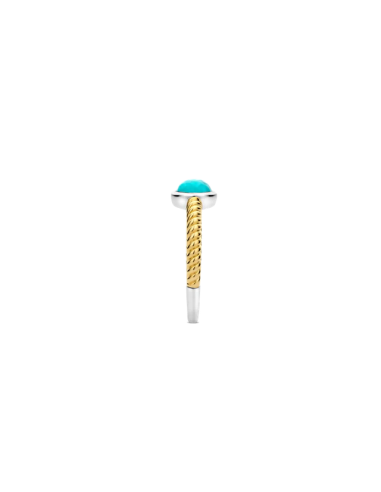 Bague Solitaire En Plaqué Or Et Turquoise Ti Sento