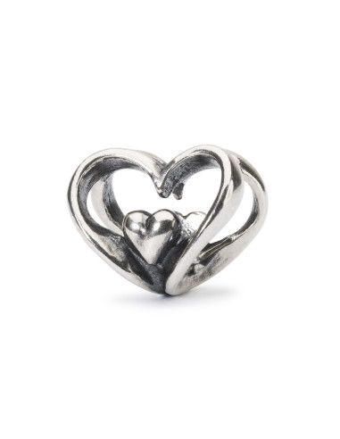 Perle Trollbeads Argent A Coeur Ouvert TAGBE-10202