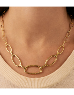 Collier Ras Du Cou Chain De AGATHA En Laiton Doré 2