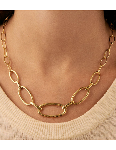 Collier Ras Du Cou Chain De AGATHA En Laiton Doré