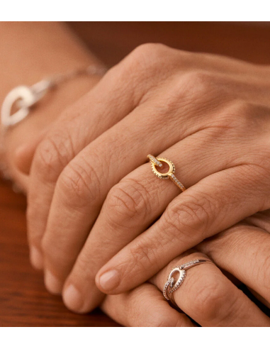 Bague Gemini De AGATHA En Argent Et Oxydes