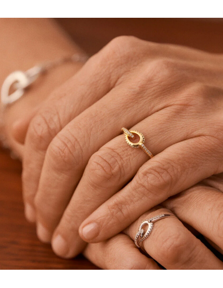 Bague Gemini De AGATHA En Argent Et Oxydes