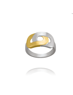 Bague Maillons CHARLES GARNIER En Argent Bicolore