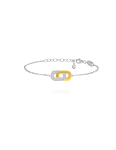 Bracelet Maillons Bicolore CHARLES GARNIER En Argent