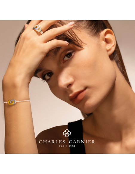 Bracelet Maillons Bicolore CHARLES GARNIER En Argent