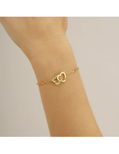 Bracelet En Argent Doré CHARLES GARNIER Cœur Et Trèfle 2