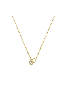 Collier En Argent Doré CHARLES GARNIER Cœur Et Trèfle AGF170155N