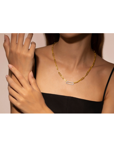 Collier CHARLES GARNIER en Argent Bicolore et oxyde de zirconium AGF170023N