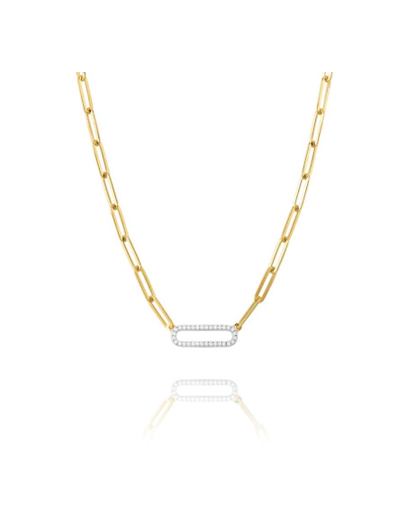 Collier CHARLES GARNIER en Argent Bicolore et oxyde de zirconium AGF170023N