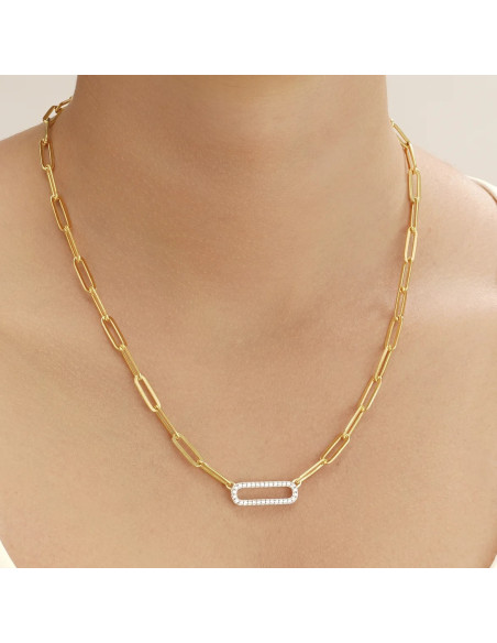 Collier CHARLES GARNIER en Argent Bicolore et oxyde de zirconium AGF170023N