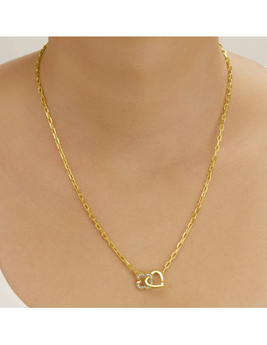 Collier En Argent Doré CHARLES GARNIER Cœur Et Trèfle AGF170155N