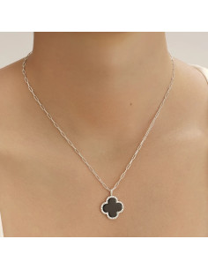 Collier CHARLES GARNIER en Argent ,oxyde de zirconium et Onyx Noir 2