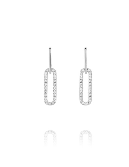 Boucles d'oreilles Maille CHARLES GARNIER en Argent et oxyde de zirconium AGF170067E