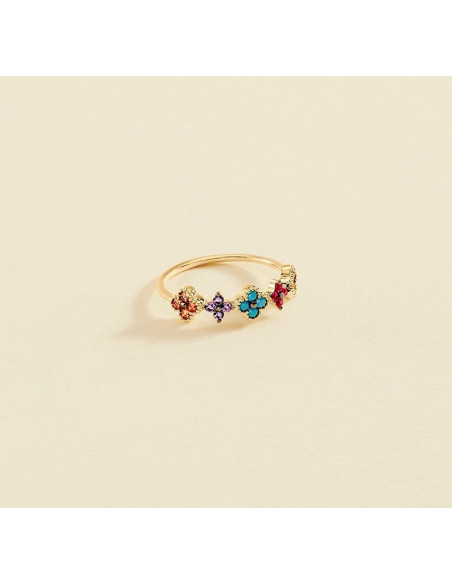 Bague Beloved De AGATHA Plaqué Or Multicolore
