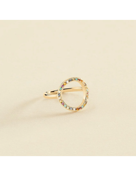Bague Rainbow De AGATHA Plaqué Or Multicolore