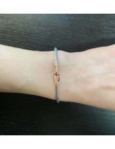 Bracelet Rigide Argent VALENZI Crochet Rose TRBABYHOOKWP 2