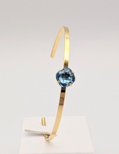 Bracelet Jonc Andréa Marazzini Métal Doré En Cristal Swarovski Bleu GOMLUAQBD1