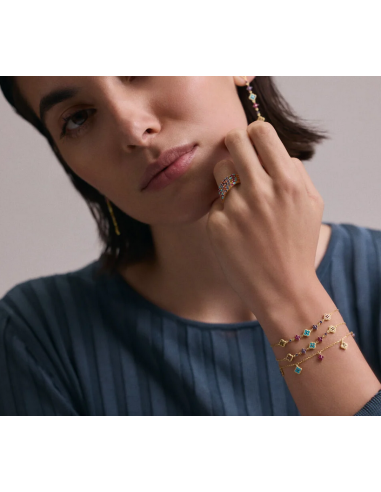 Bracelet Souple Beloved De AGATHA Doré Multicolore