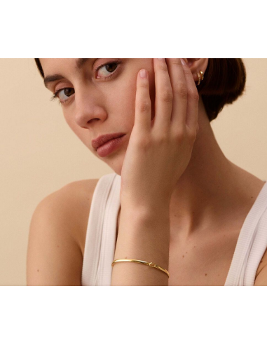 Jonc AGATHA Bra6bangle En Argent Doré