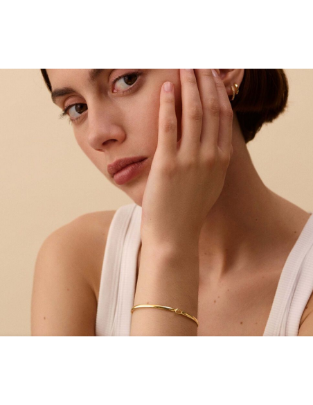 Jonc AGATHA Bra6bangle En Argent Doré