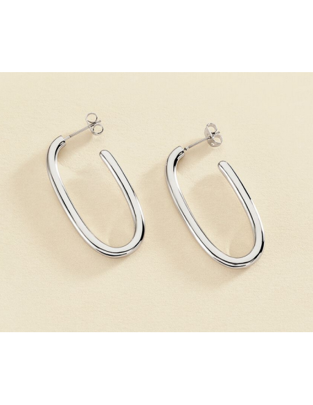 Boucles d'Oreilles AGATHA créoles argentées 02350943-064