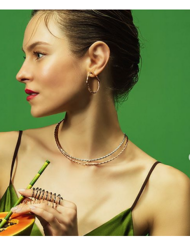 Collier Torsadé Pesavento DNA En Argent