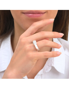Bague Sabbia & Lucido Argent Clio Blue 2