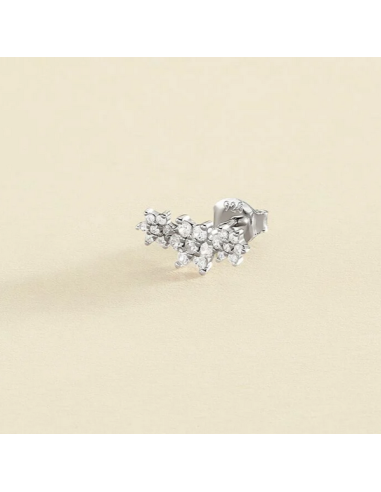 Puce TRIOFLOR De AGATHA Argent Et Zirconium 02320664-136