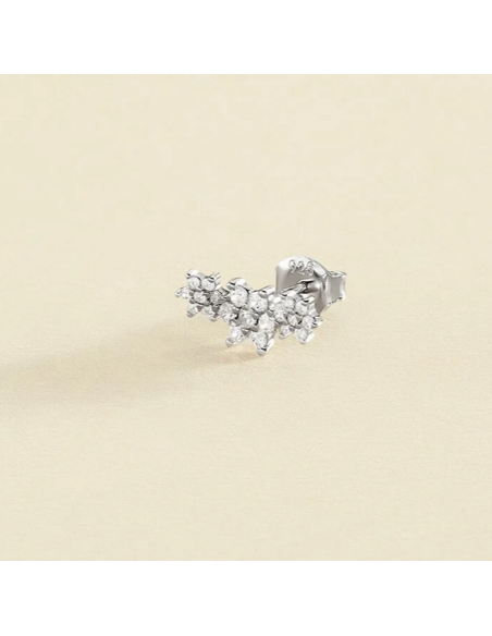 Puce TRIOFLOR De AGATHA Argent Et Zirconium 02320664-136