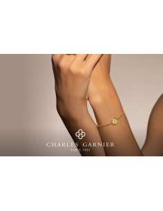 Bracelet Jeton Trèfle CHARLES GARNIER En Vermeil Nacre Et Oxyde de Zirconium AGF170151B 2
