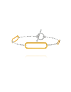 Bracelet Bicolore CHARLES GARNIER En Vermeil Et Argent